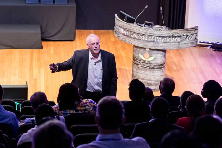 Lenny Barry presenting to an audience at the IFA Conference 2025